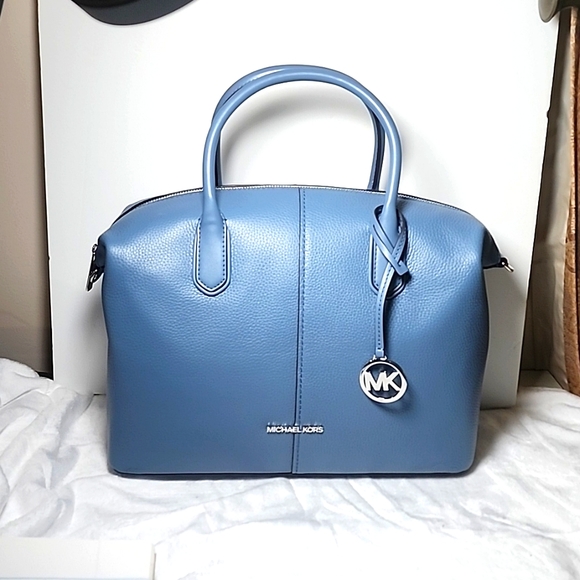 Michael Kors Hyde Denim Blue Satchel - Picture 1 of 8